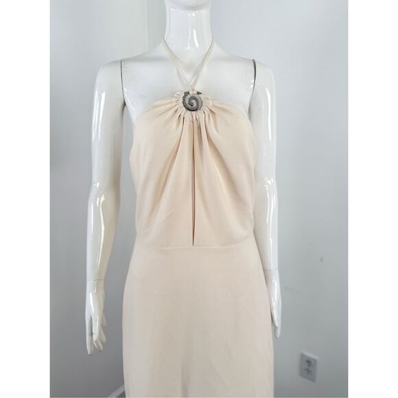 STAUD Abigail Maxi Dress - Keyhole front, open back, halter neck - Picture 6 of 8